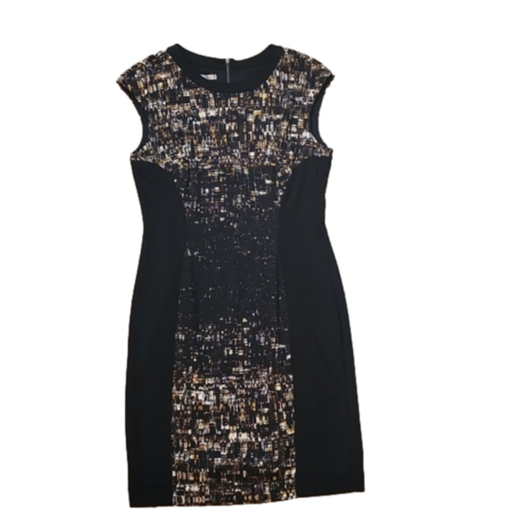 Maggy London Dresses & Skirts - Maggy London Fitted Printed Geometric and Paisley Pattern Dress, Sz 8